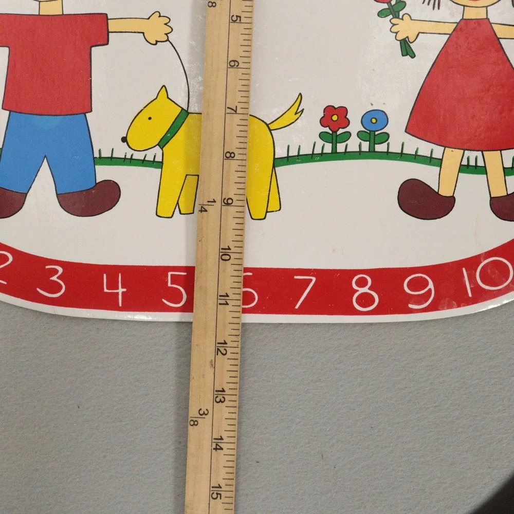 Vintage Children's Placemats Alphabet Numbers Educational School Pat Wong 1984